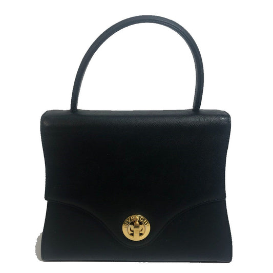 GIVENCHY Handbag leather black Shoulder Bag vintage unisex(Unisex) Used Authentic