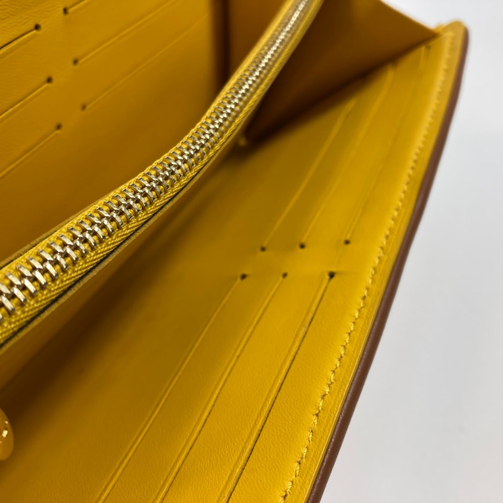 LOUIS VUITTON Long Wallet Purse M80416 Canvas / leather Yellow type Monogram Portefeuille Capsine unisex(Unisex) Used Authentic