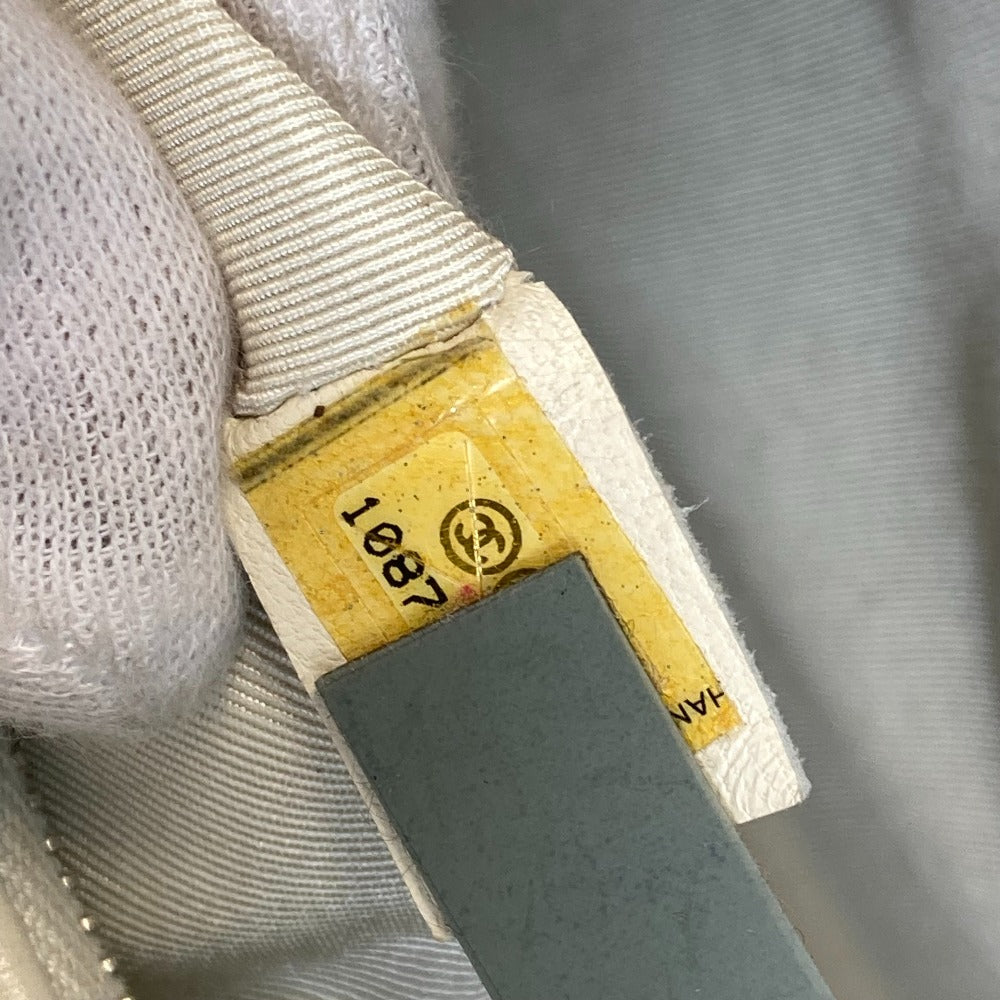 CHANEL Boston Duffel bag A30899 leather Ivory CCCOCO Mark Chevron Vstitch Women Used Authentic