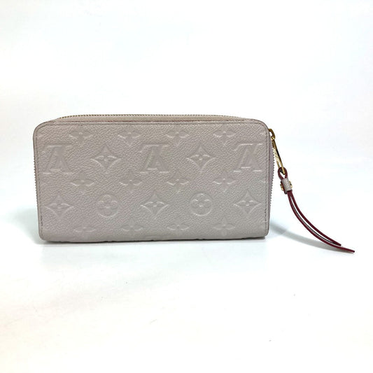 LOUIS VUITTON Long Wallet Purse M69142 Monogram Ann Platt Leather gray Monogram Ann Platt Zippy wallet Women Used Authentic