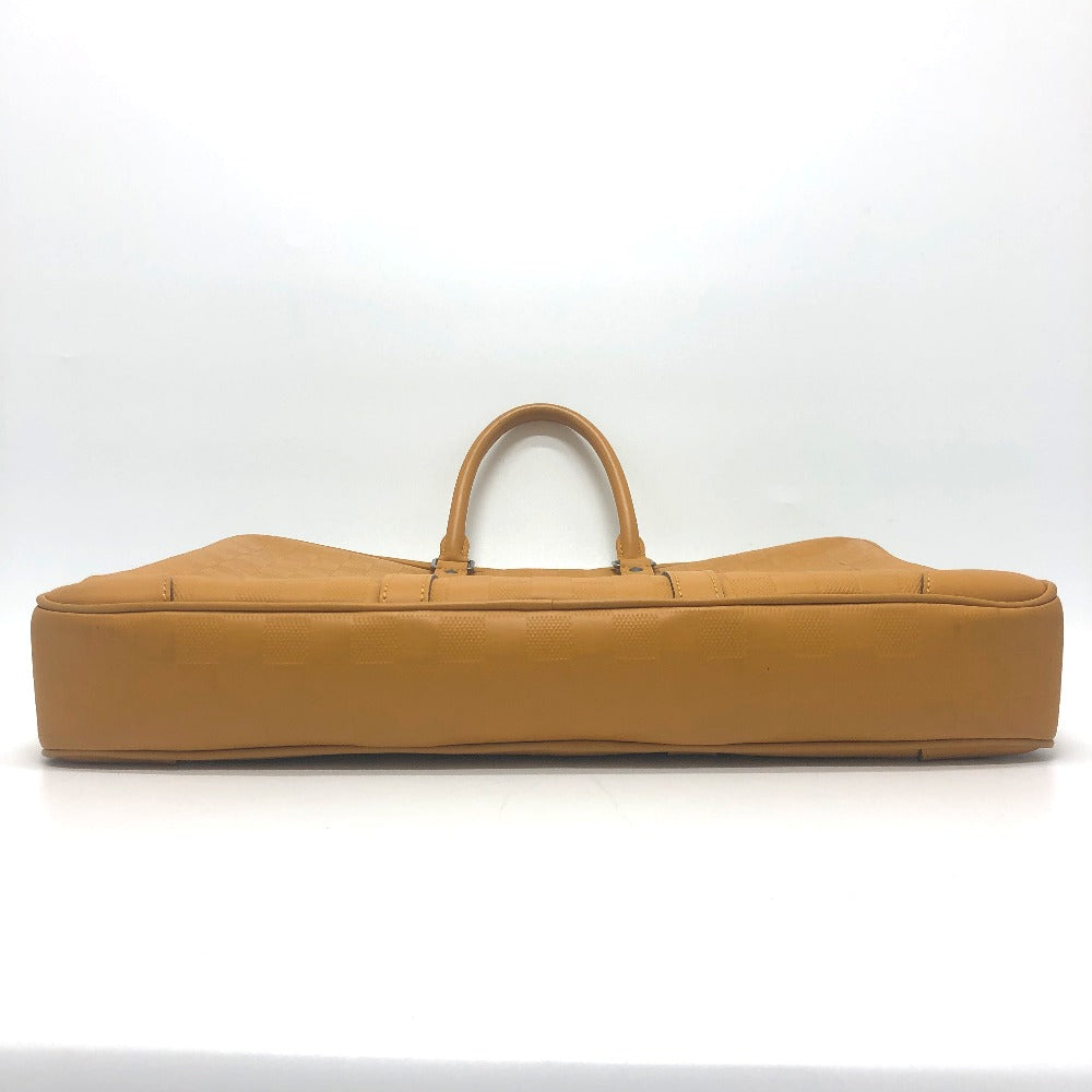 LOUIS VUITTON Business bag N41218 Damier Anfini Leather Yellow type Anfini Handbag Women Used Authentic