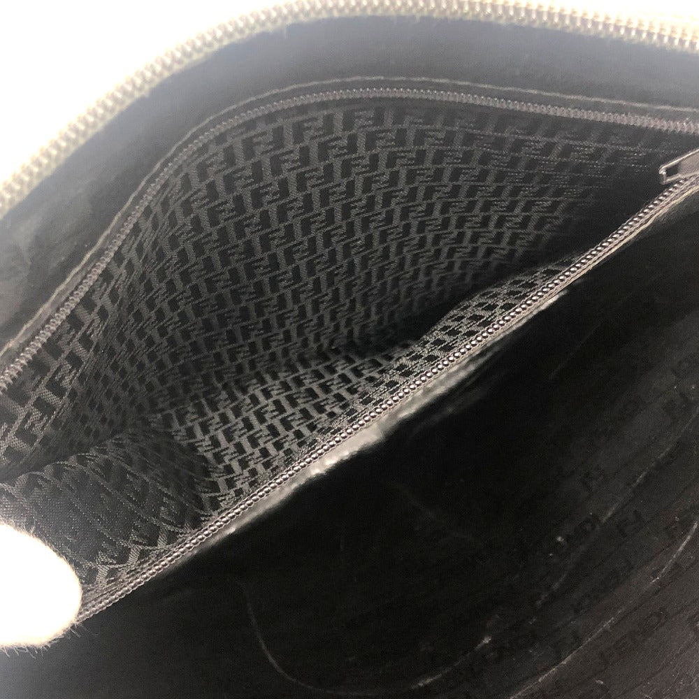 FENDI Shoulder Bag Canvas / leather Brown Zucchino Shoulder Bag