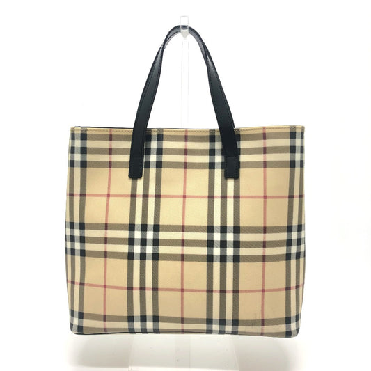 BURBERRY Tote Bag PVC / Leather beige check