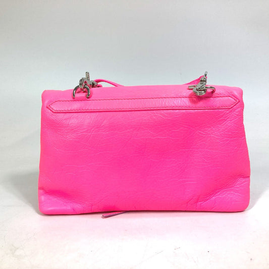 BALENCIAGA Clutch bag 431650 leather pink Pochette Classic envelope Women Used Authentic