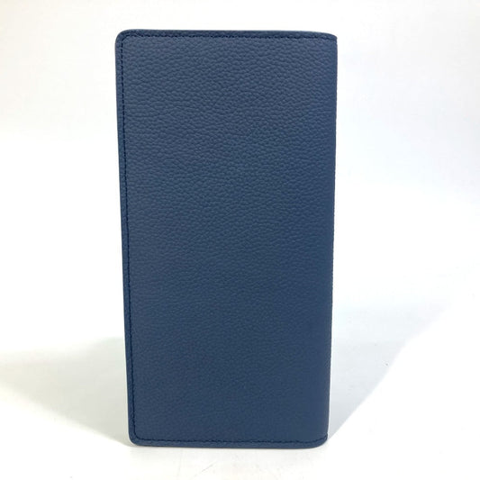 LOUIS VUITTON Long Wallet Purse M81810 leather Navy Portefeuille BrazzaNM mens Used Authentic