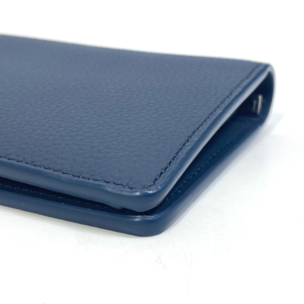 LOUIS VUITTON Long Wallet Purse M81810 leather Navy Portefeuille BrazzaNM mens Used Authentic
