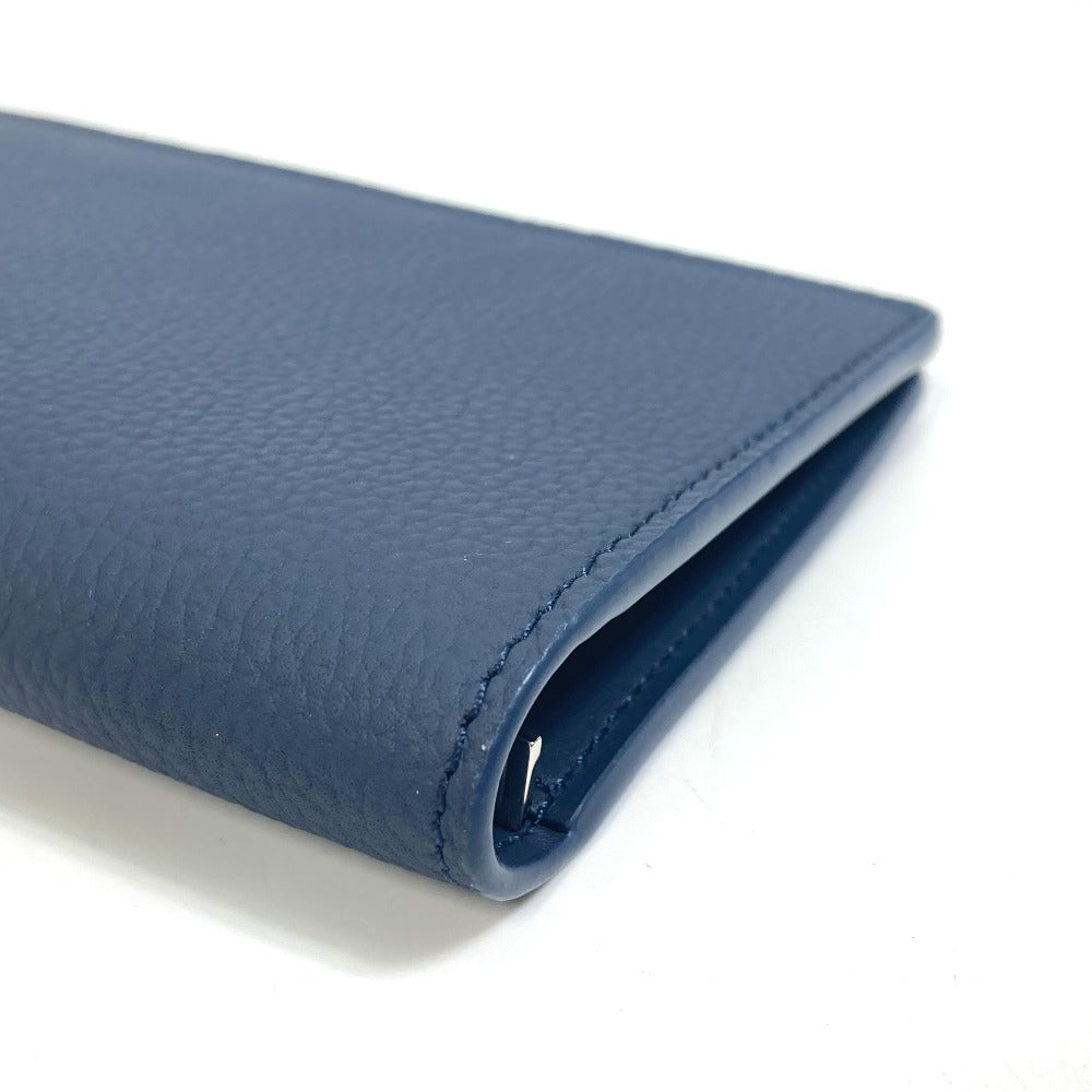 LOUIS VUITTON Long Wallet Purse M81810 leather Navy Portefeuille BrazzaNM mens Used Authentic