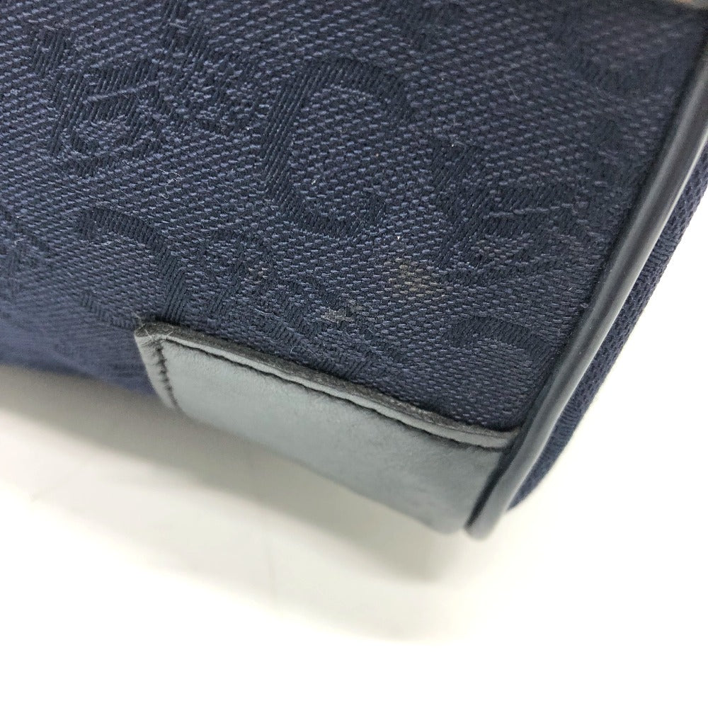 CELINE Boston Duffel bag Canvas / leather Navy C Macadam Carriage vintage Women Used Authentic