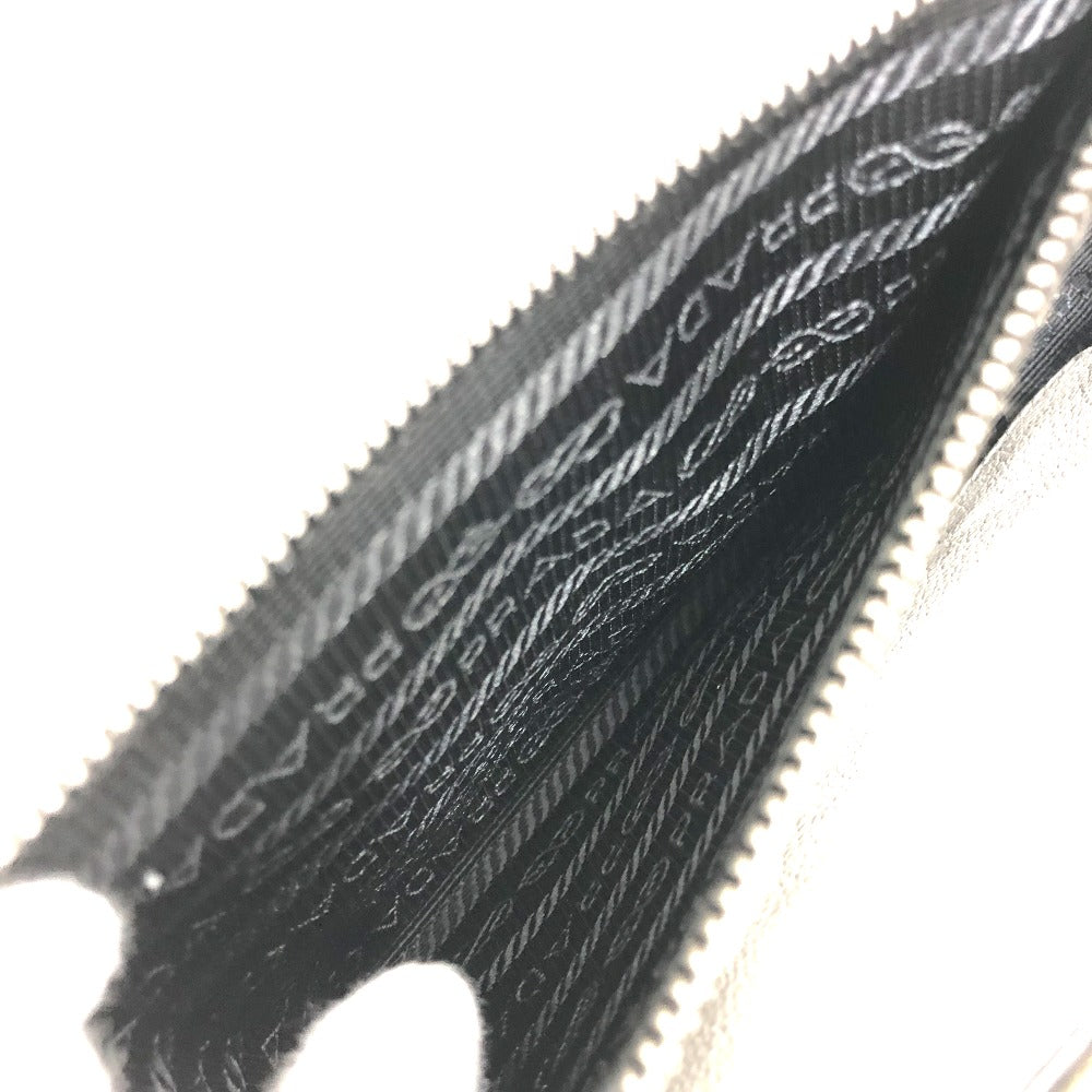 PRADA Shoulder Bag 1BD147 leather white logo studs ChainShoulder Women Used Authentic