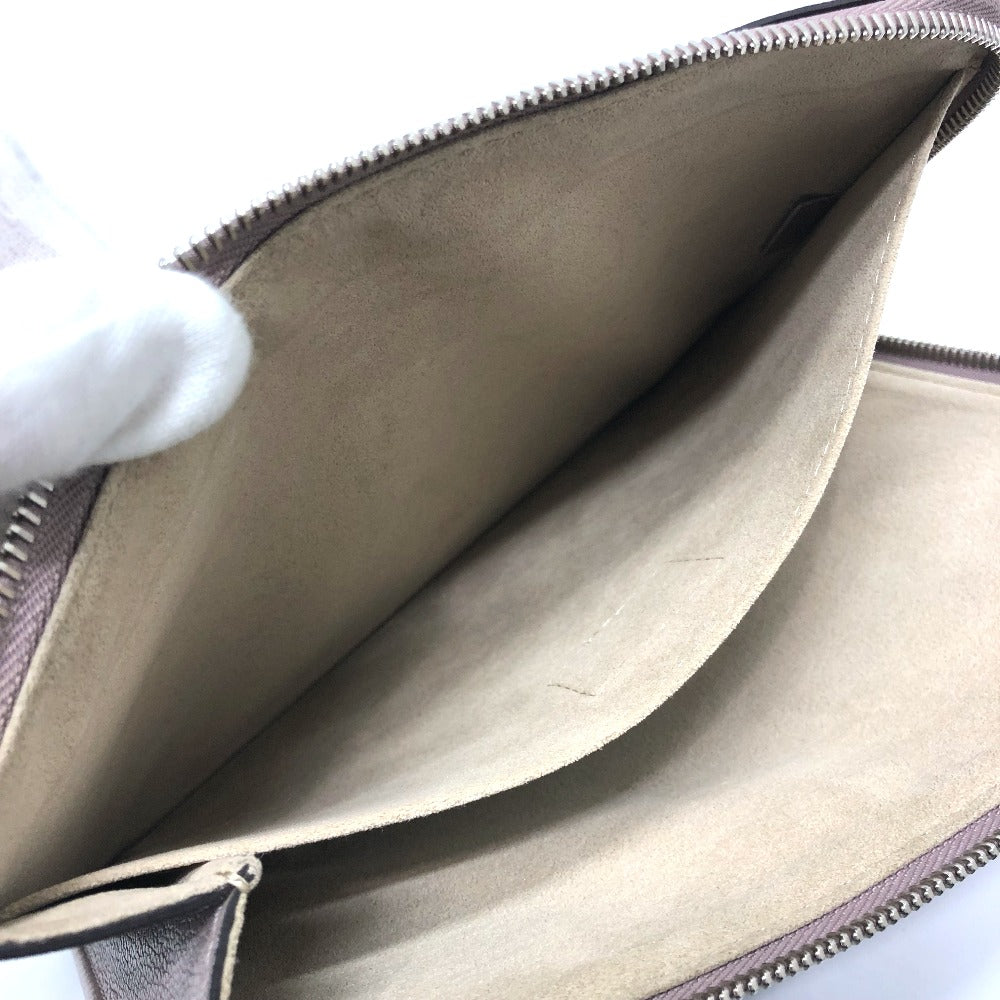 LOUIS VUITTON Clutch bag R99760 Taurillon Clemence Brown L-shaped fastener Pochette Jules PM Women Used Authentic