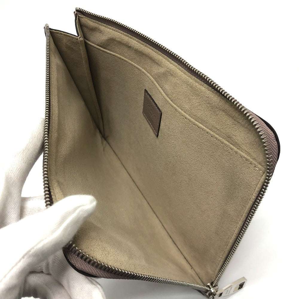 LOUIS VUITTON Clutch bag R99760 Taurillon Clemence Brown L-shaped fastener Pochette Jules PM Women Used Authentic