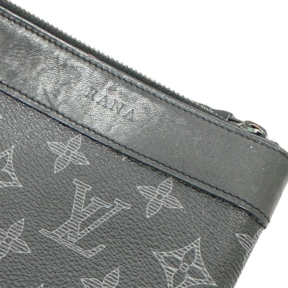 LOUIS VUITTON Clutch bag M52904 Monogram Eclipse Canvas black Bag Monogram Eclipse Pochette Apollo Vivienne mens Used Authentic