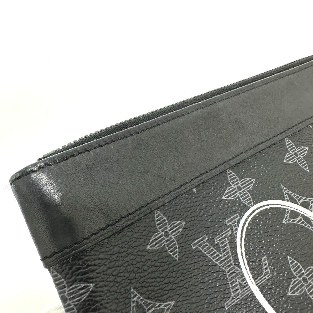 LOUIS VUITTON Clutch bag M52904 Monogram Eclipse Canvas black Bag Monogram Eclipse Pochette Apollo Vivienne mens Used Authentic