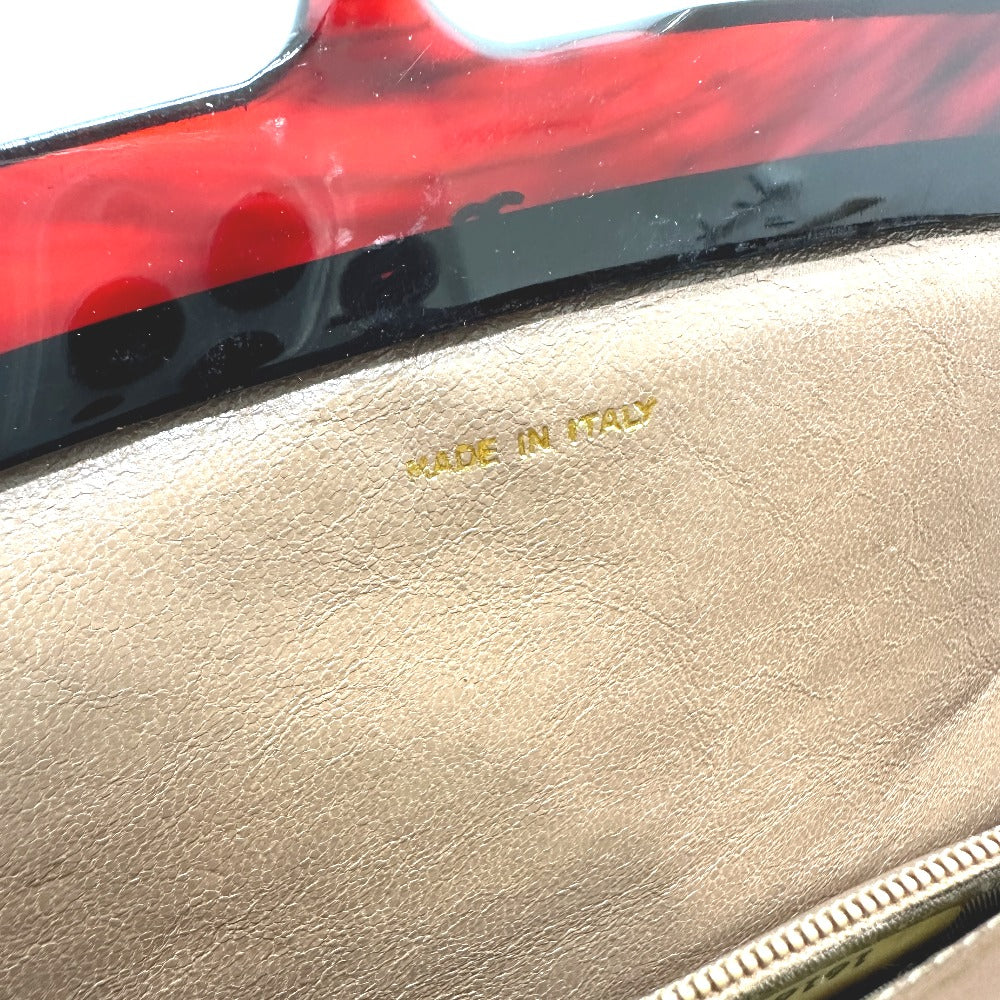 CHANEL Pouch suede Brown CC COCO Mark Gamaguchi