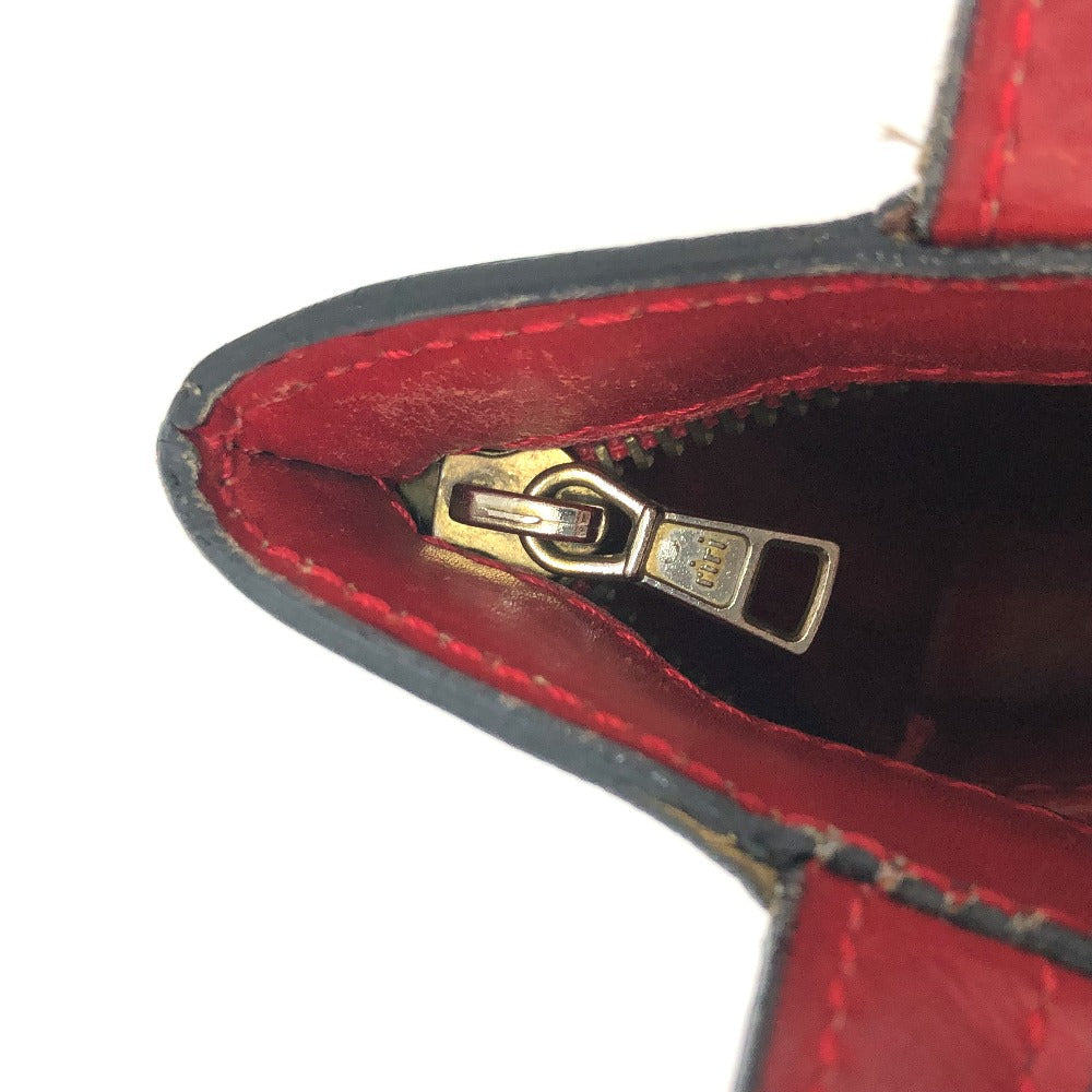 CELINE Handbag leather Red Mini tote Women Used Authentic