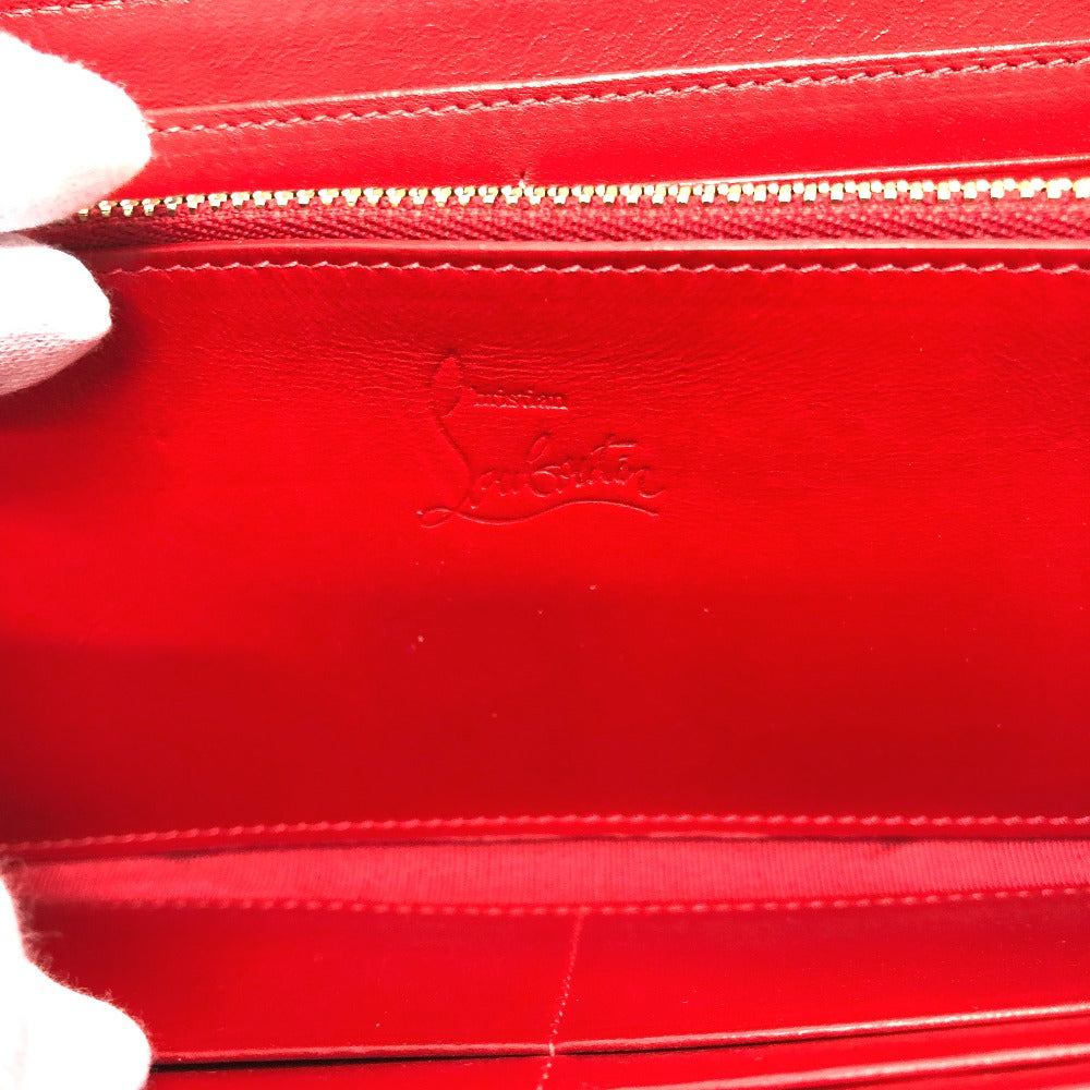Christian Louboutin Long Wallet Purse leather black Panettone Spike studs mens Used Authentic