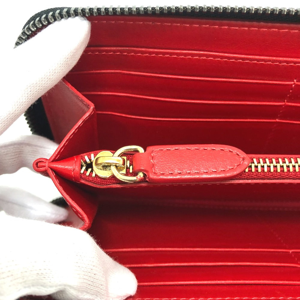 Christian Louboutin Long Wallet Purse leather black Panettone Spike studs mens Used Authentic