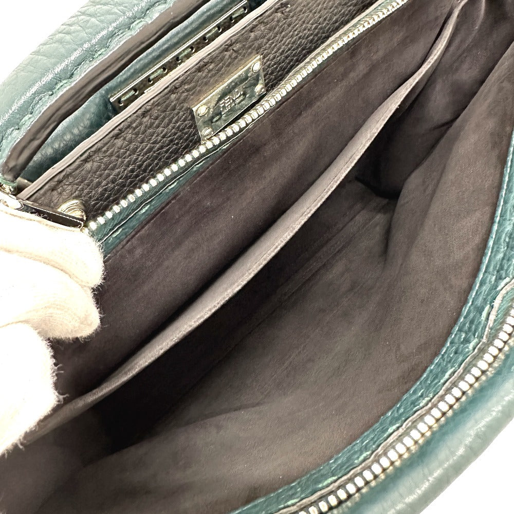 FENDI Business bag 7VA406 leather Blue type Selleria Monster Iconic Peek-a-boo fit unisex(Unisex) Used Authentic