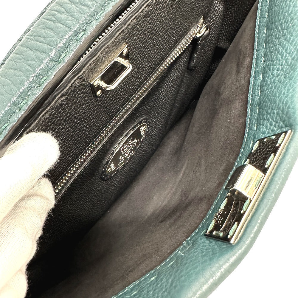 FENDI Business bag 7VA406 leather Blue type Selleria Monster Iconic Peek-a-boo fit unisex(Unisex) Used Authentic