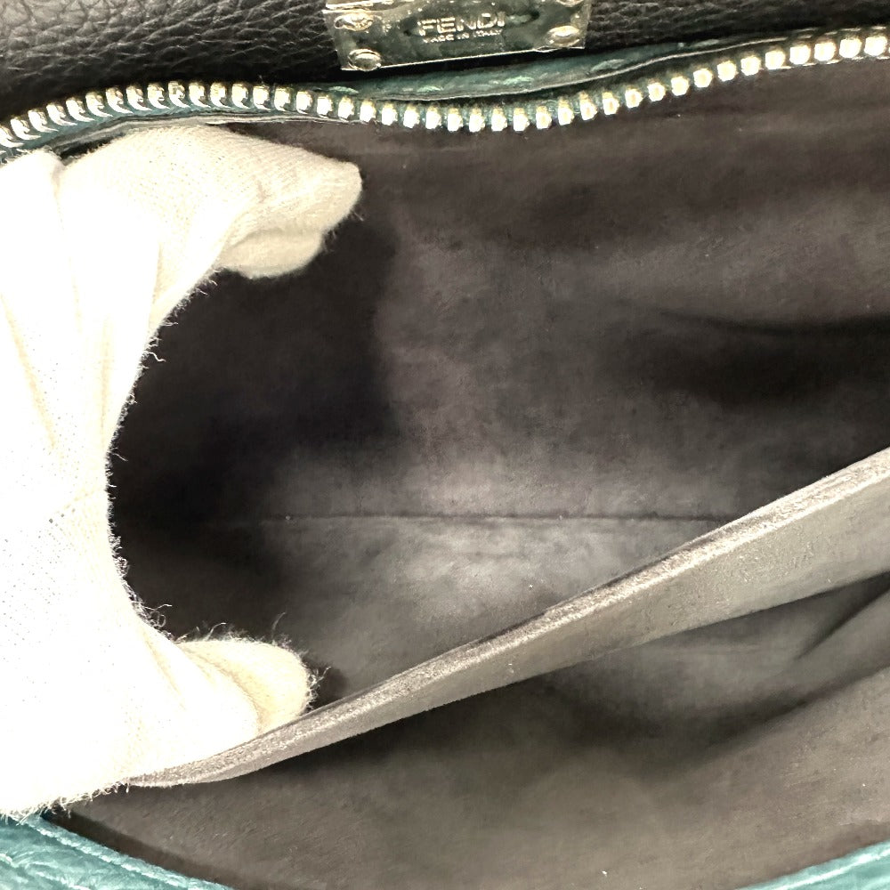 FENDI Business bag 7VA406 leather Blue type Selleria Monster Iconic Peek-a-boo fit unisex(Unisex) Used Authentic