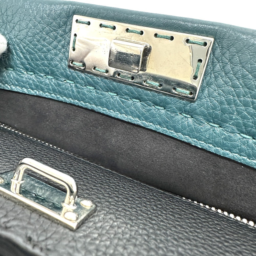 FENDI Business bag 7VA406 leather Blue type Selleria Monster Iconic Peek-a-boo fit unisex(Unisex) Used Authentic