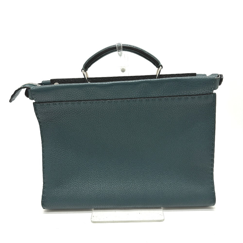 FENDI Business bag 7VA406 leather Blue type Selleria Monster Iconic Peek-a-boo fit unisex(Unisex) Used Authentic