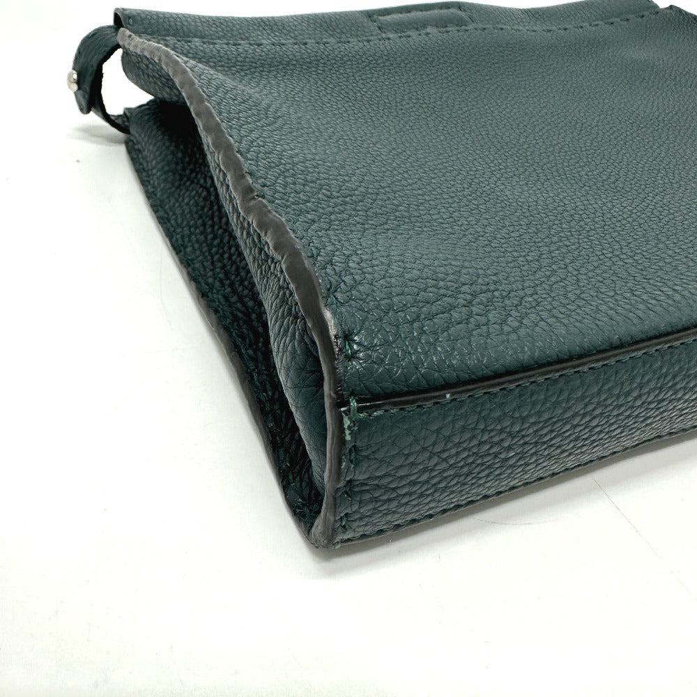 FENDI Business bag 7VA406 leather Blue type Selleria Monster Iconic Peek-a-boo fit unisex(Unisex) Used Authentic
