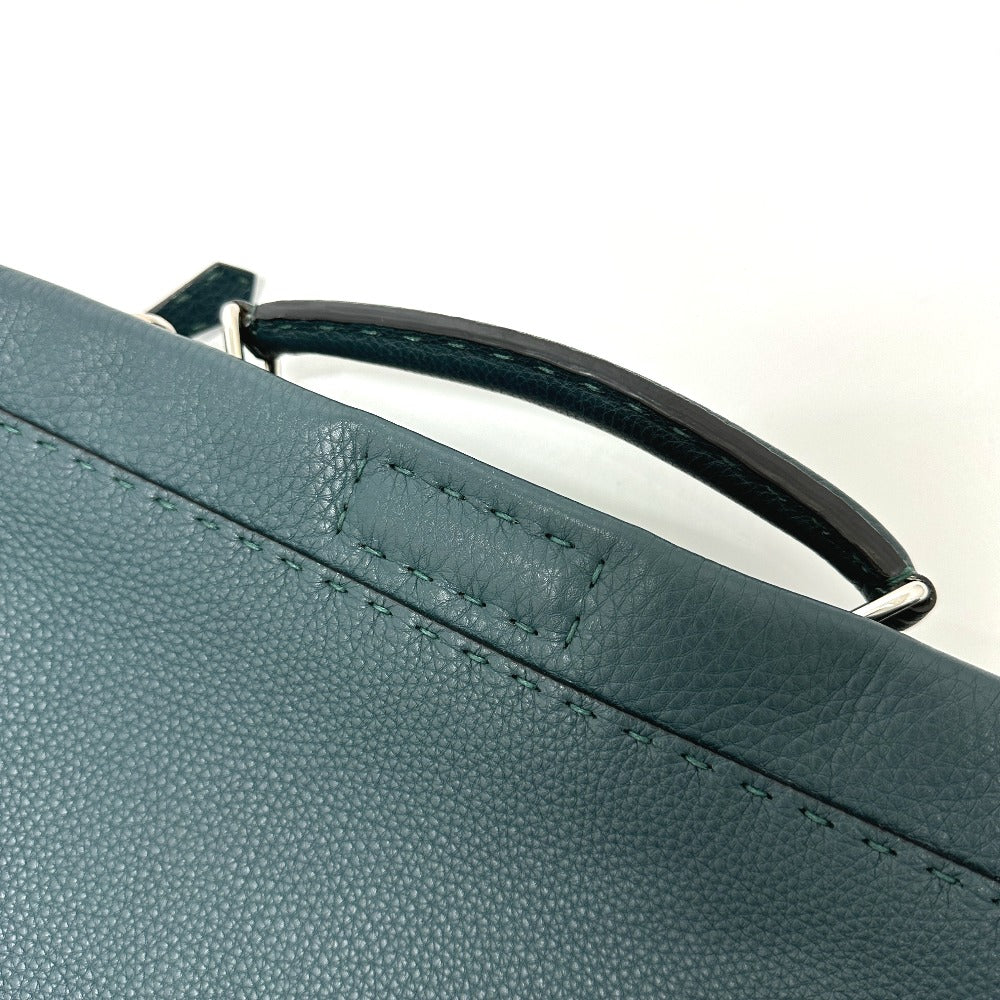 FENDI Business bag 7VA406 leather Blue type Selleria Monster Iconic Peek-a-boo fit unisex(Unisex) Used Authentic