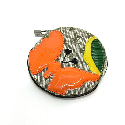 LOUIS VUITTON Coin case M92271 Monogram mini canvas khaki Monogram mini Comte Dufe Portomonay Long Women Used Authentic