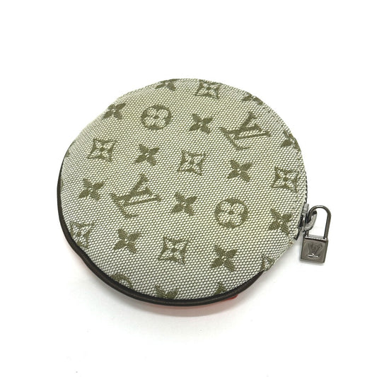 LOUIS VUITTON Coin case M92271 Monogram mini canvas khaki Monogram mini Comte Dufe Portomonay Long Women Used Authentic