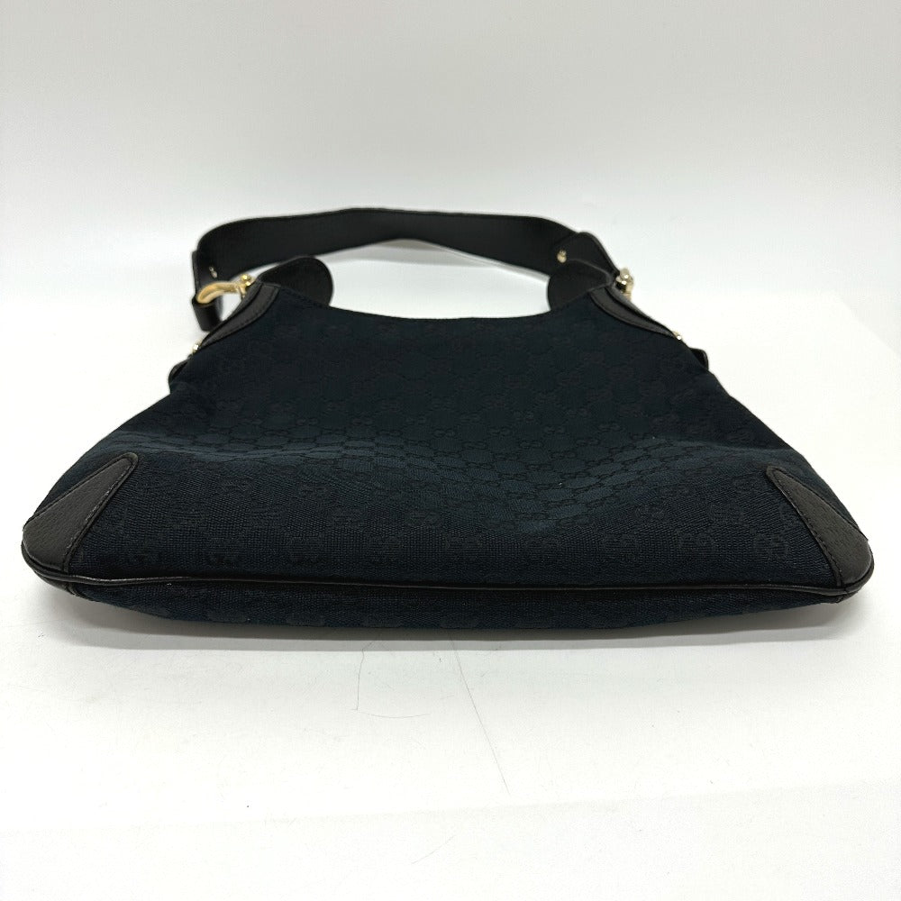 GUCCI Handbag 145826 GG canvas / leather black GG Horsebit Women Used Authentic