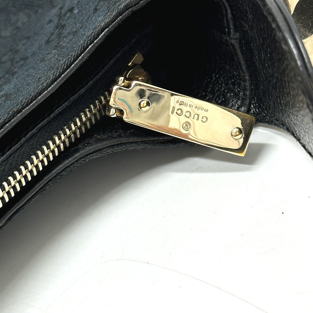 GUCCI Handbag 145826 GG canvas / leather black GG Horsebit Women Used Authentic