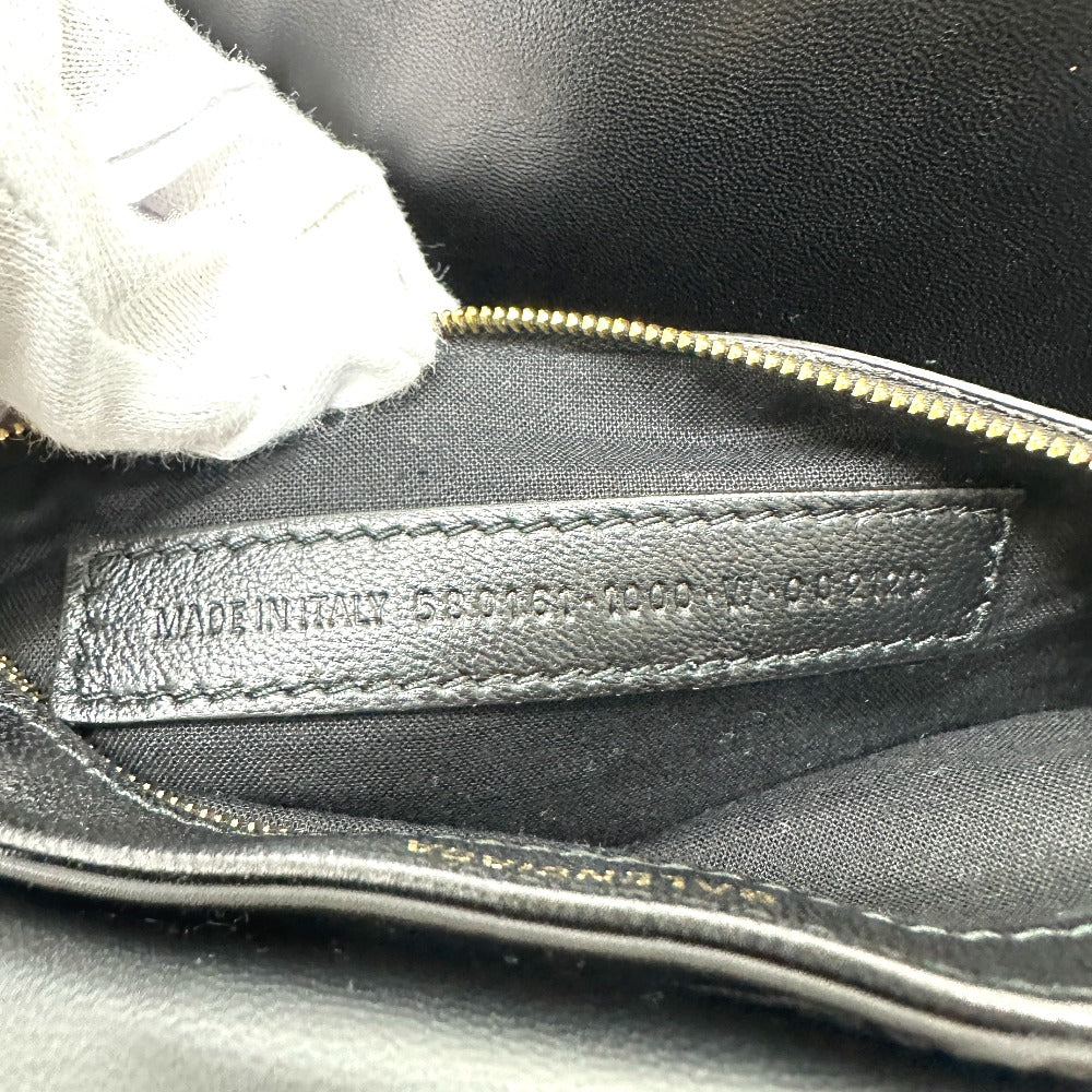 BALENCIAGA Shoulder Bag 580161 Nylon,leather black logo SHIFT BAG M Women Used Authentic