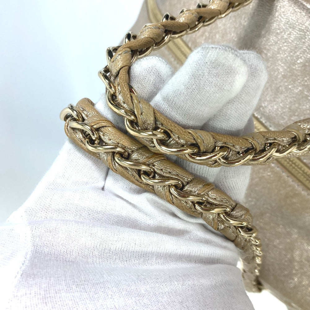CHANEL Shoulder Bag A31405 leather Champagne Gold CC COCO Mark Mini Boston Duffel bag Luxury line Women Used Authentic