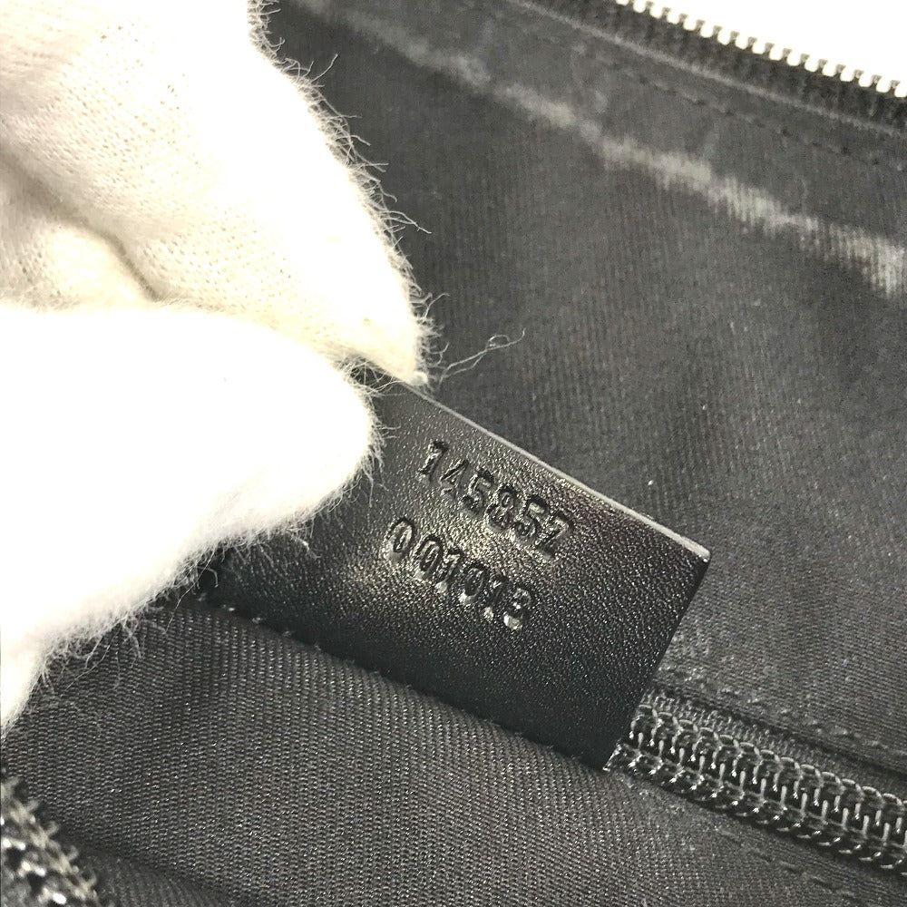 GUCCI Shoulder Bag 145857 GG canvas black GG Women Secondhand Authentic