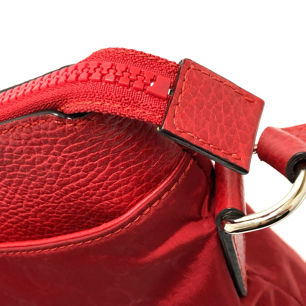 GUCCI Shoulder Bag 510342 Nylon / leather Red GG Women Used Authentic