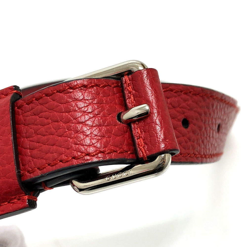 GUCCI Shoulder Bag 510342 Nylon / leather Red GG Women Used Authentic