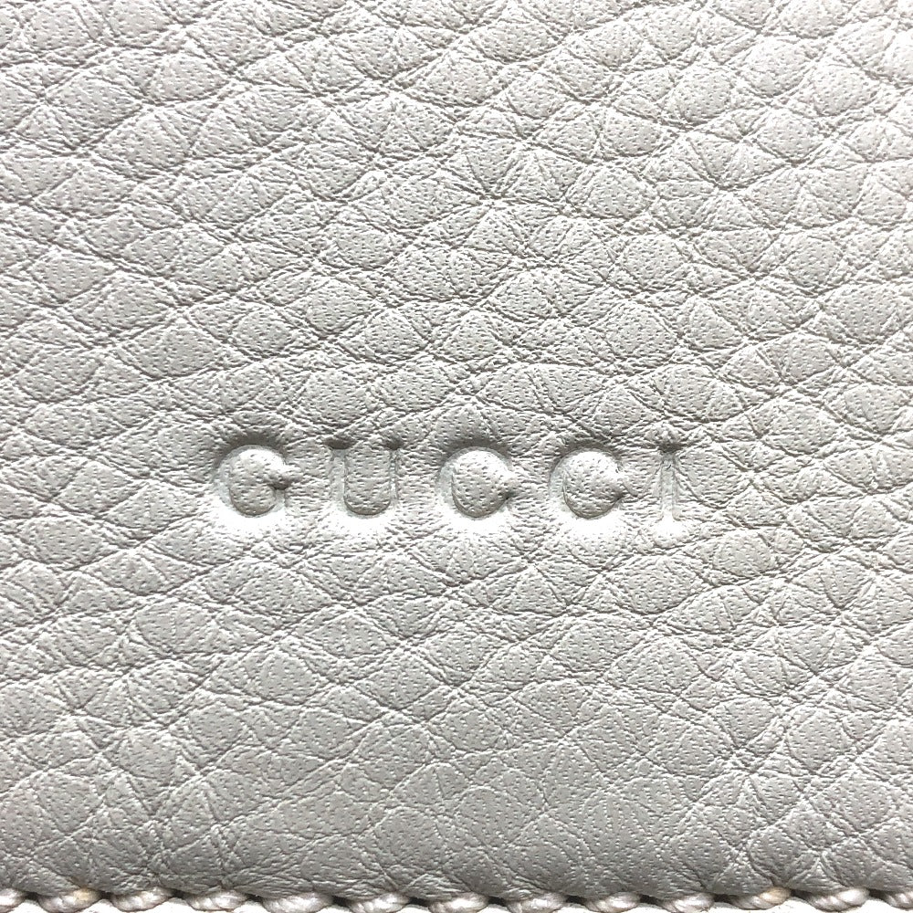 GUCCI Backpack 370833 leather White type Bamboo Backpack Women Used Authentic