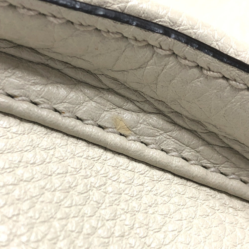 GUCCI Backpack 370833 leather White type Bamboo Backpack Women Used Authentic