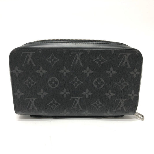 LOUIS VUITTON Long Wallet Purse M61698 Monogram Eclipse Canvas black Monogram Eclipse Zippy XL mens Used Authentic