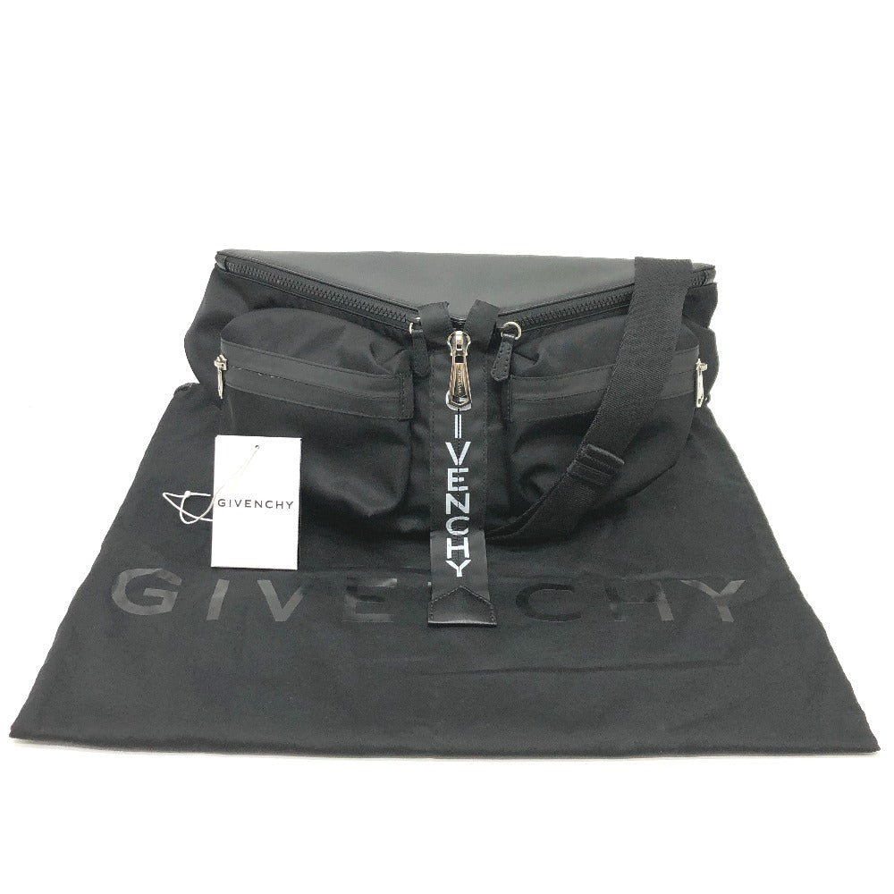GIVENCHY Sling bag Nylon / leather black logo Waist bag