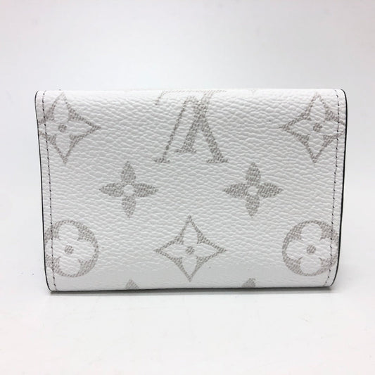 LOUIS VUITTON Trifold wallet M30899 leather white Wallet Compact Wallet Tiger Lama Monogram Discovery compact wallet mens Used Authentic
