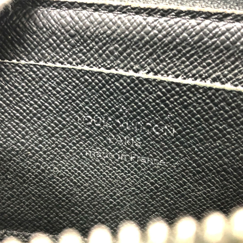 LOUIS VUITTON Coin case M63375 Taiga Leather black Taiga Portonet Jules mens Used Authentic