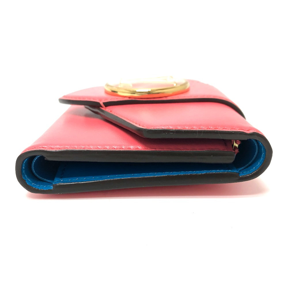 LOUIS VUITTON Trifold wallet M69177 leather pink LV circle Portefeuille LV Pont Neuf Compact