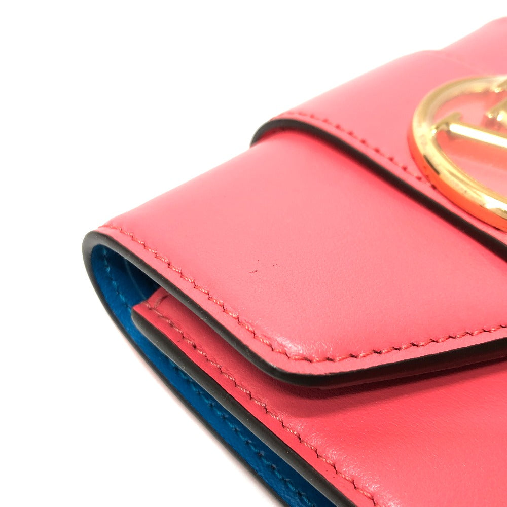LOUIS VUITTON Trifold wallet M69177 leather pink LV circle Portefeuille LV Pont Neuf Compact