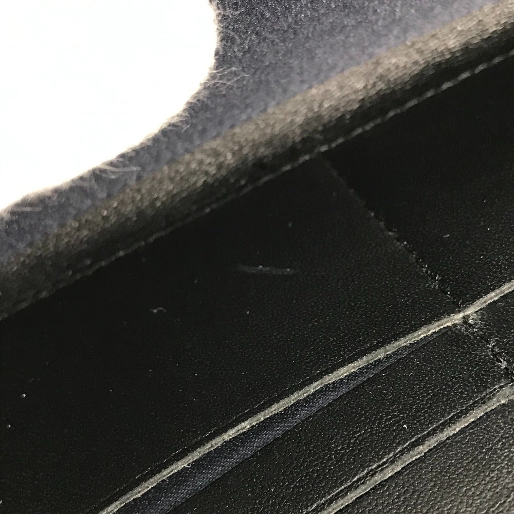 CHANEL Long Wallet Purse leather black airline triple coco Long wallet Women Used Authentic