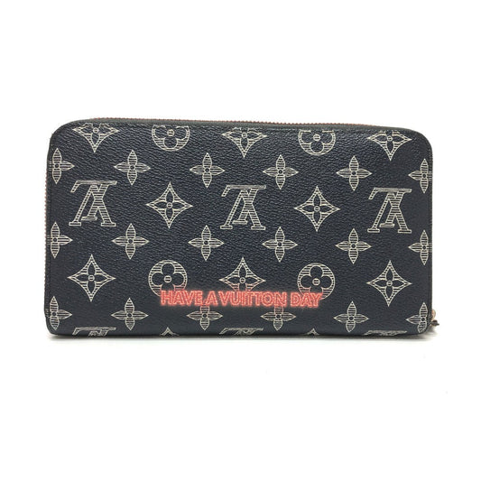 LOUIS VUITTON Long Wallet Purse M62931 Monogram canvas Navy Travel case monogram upside down ink Zippy Organizer mens Used Authentic