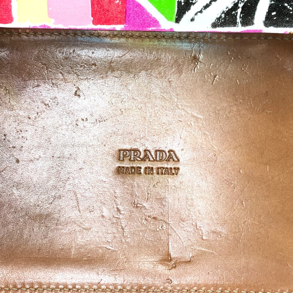 PRADA Tote Bag BR2515 Plastics/Leather multicolor Venetian print Women Used Authentic