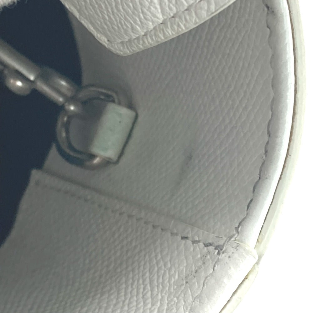 BALENCIAGA Shoulder Bag 596159 leather white logo Ville XXS Women Used Authentic