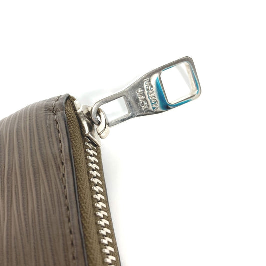 LOUIS VUITTON Long Wallet Purse M60967 Epi Leather Brown Epi Zippy Wallet Vertical mens Used Authentic